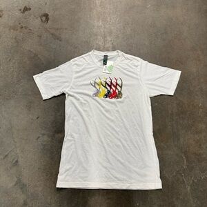 White Graphic T-Shirt men’s Stio tshirt medium new with tag